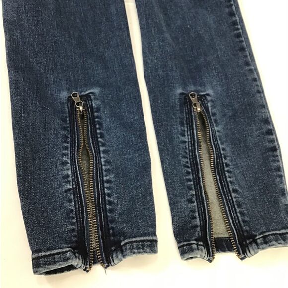 Free People Blue Jet Low Rise Skinny Jeans Size 30 - Picture 8 of 11